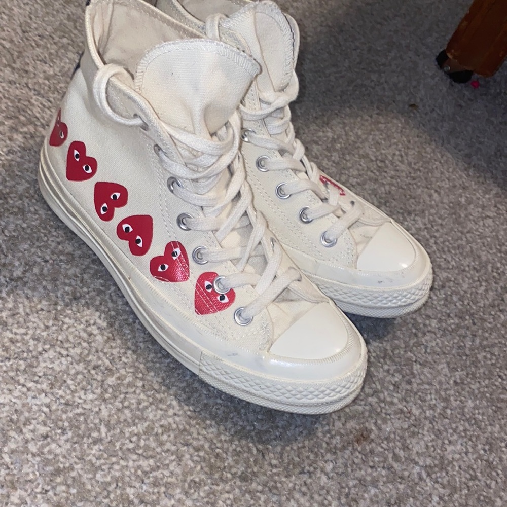 Shoes only been wore one time perfectly but together.